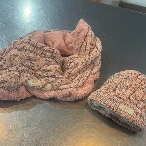UGG Blush Knit Beanie and Scarf Set